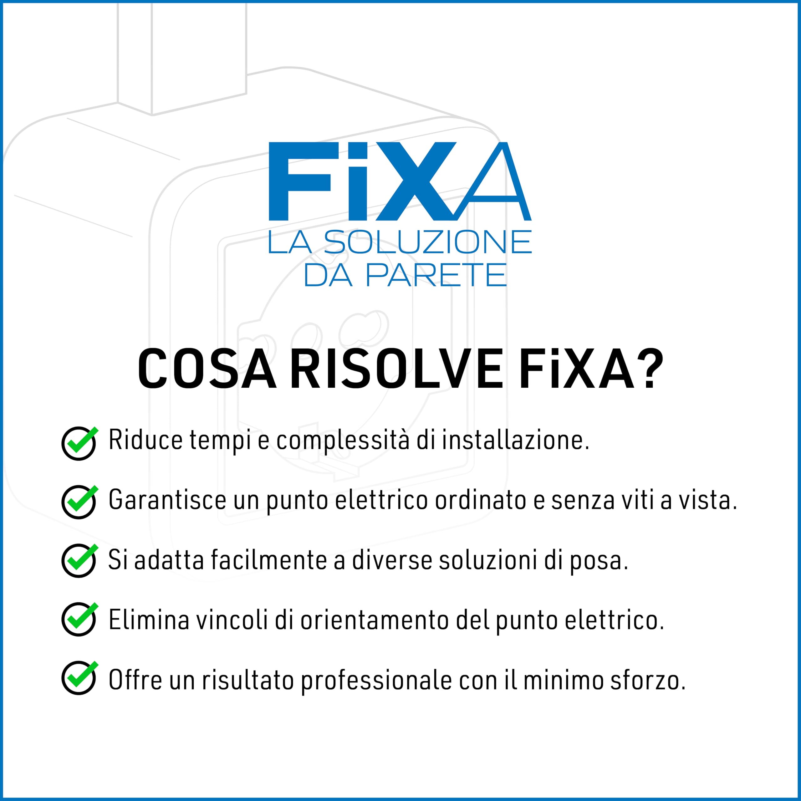 Electraline 60481 contenitore da superficie con doppio interruttore/deviatore FIXA, 10A, nero, IP40, compatibile per installazione con tubo rigido e canalina