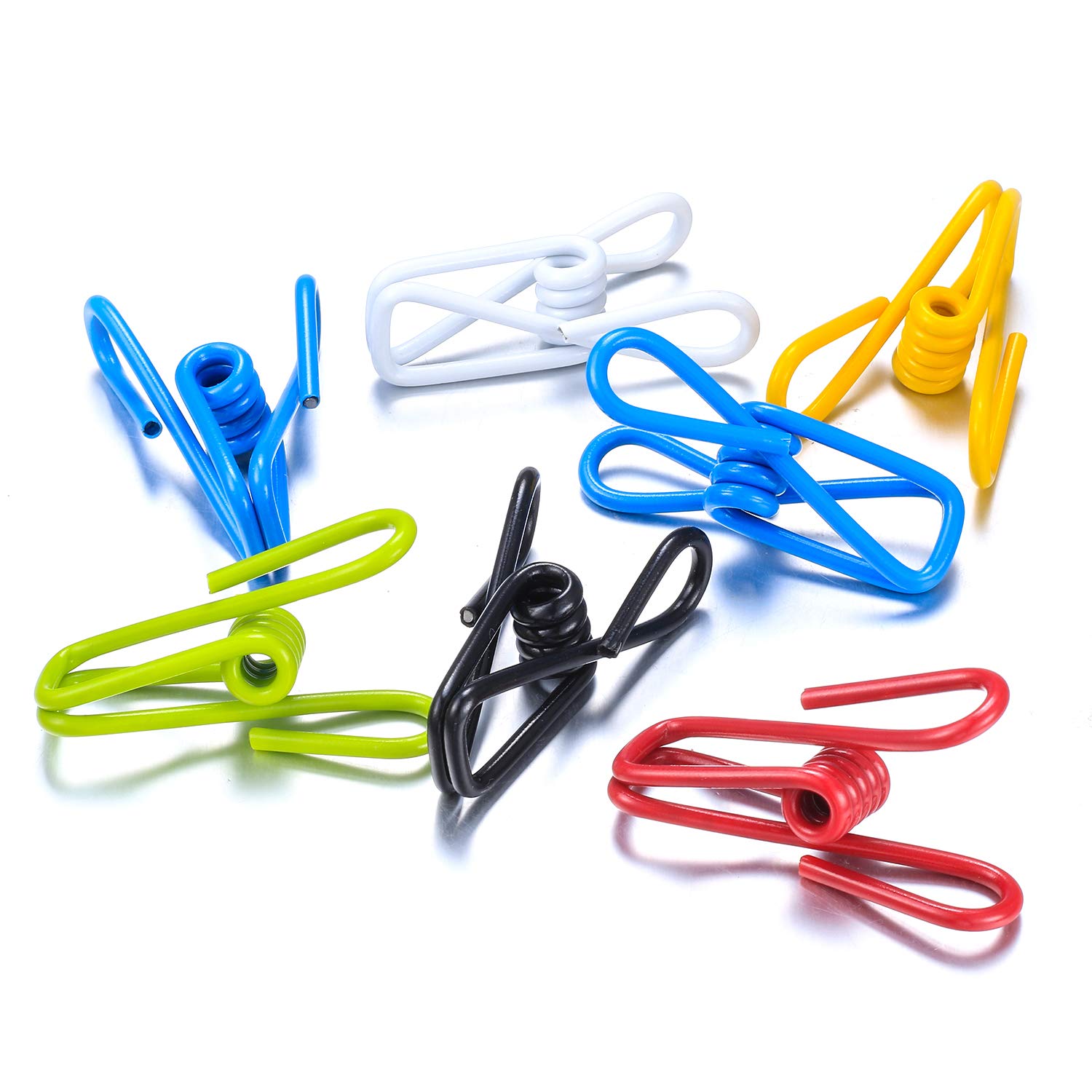 30 Farbige Wäscheklammern Aus PVC-beschichtetem Stahl – Wasserfest, Rostfrei, 5,1 Cm, Für Wäsche, Lebensmittel, Büro