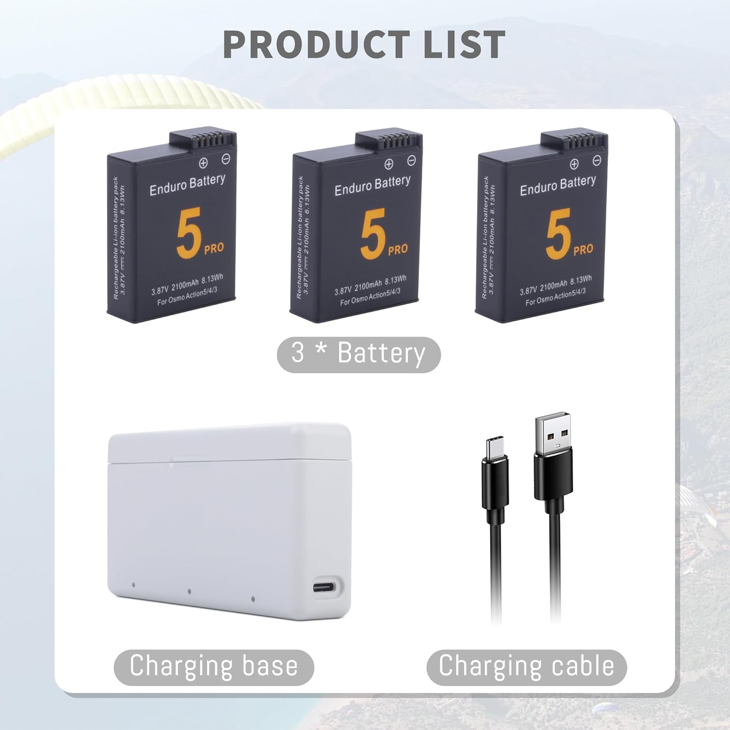 Osmo Action 5 Pro/4/3 Battery Charger Kit 3-Pack Battery and 3-Channel Fast Charger Hub, Compatible for DJI OSMO Action 5 Pro, Osmo Action 4, Osmo Action 3 Camera, with USB-C Charger and Cable - Image 7