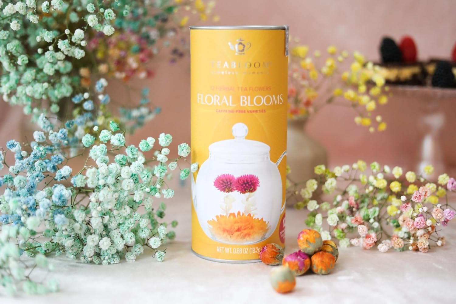 Teabloom Caffeine-Free Petite Blooming Teas - Gift Canister of 12 Assorted Flowering Teas - Ideal with Teabloom Borosilicate Glass Cups or Smaller Teapots - Image 6