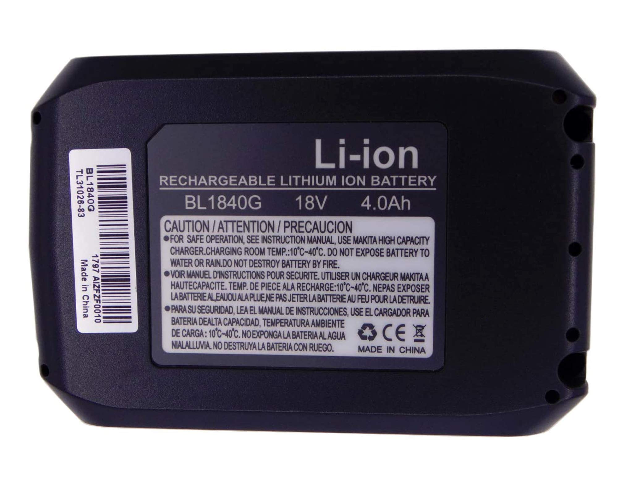 18V 4.0Ah Batería BL1813G BL1811G BL1815G BL1820G BL1830G BL1840G 195608-4 para Makita Taladro HP457D TD127D Impact Controladores DF457D HP457D JV183D TD127D UR180D UH522D CL183D MT071E