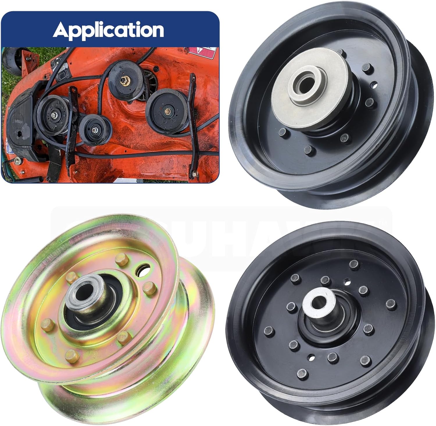 532196106 Husqvarna Idler Pulley with 532196104 Idler Pulley 532177968 Idler Pulley Replace Husqvarna 532196106 532197379 Husqvarna 532196104 Stationary Idler Pulley 532197380 532177968