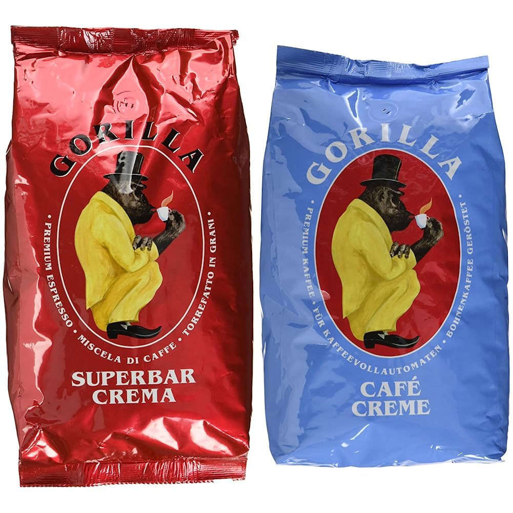 Joerges FF01GOSB Espresso Gorilla Super Bar Crema, 1 kg (1er Pack) & Gorilla Café Creme, 1 kg