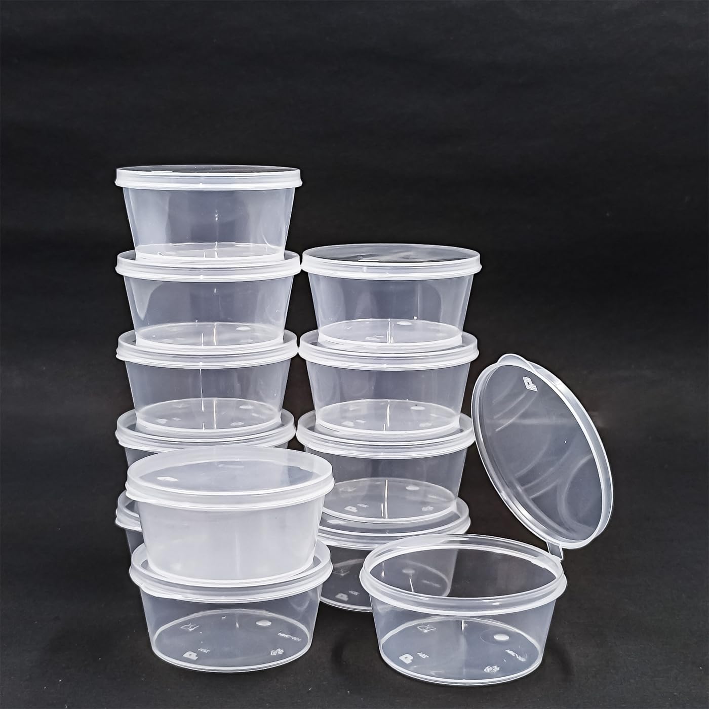 Konfiz 25ml Mini Plastic Container with Attached Lid for Dip, Sauce, Chutney Container (50 pcs) (B0CZHVW7NC) Amazon Price History, Amazon Price Tracker