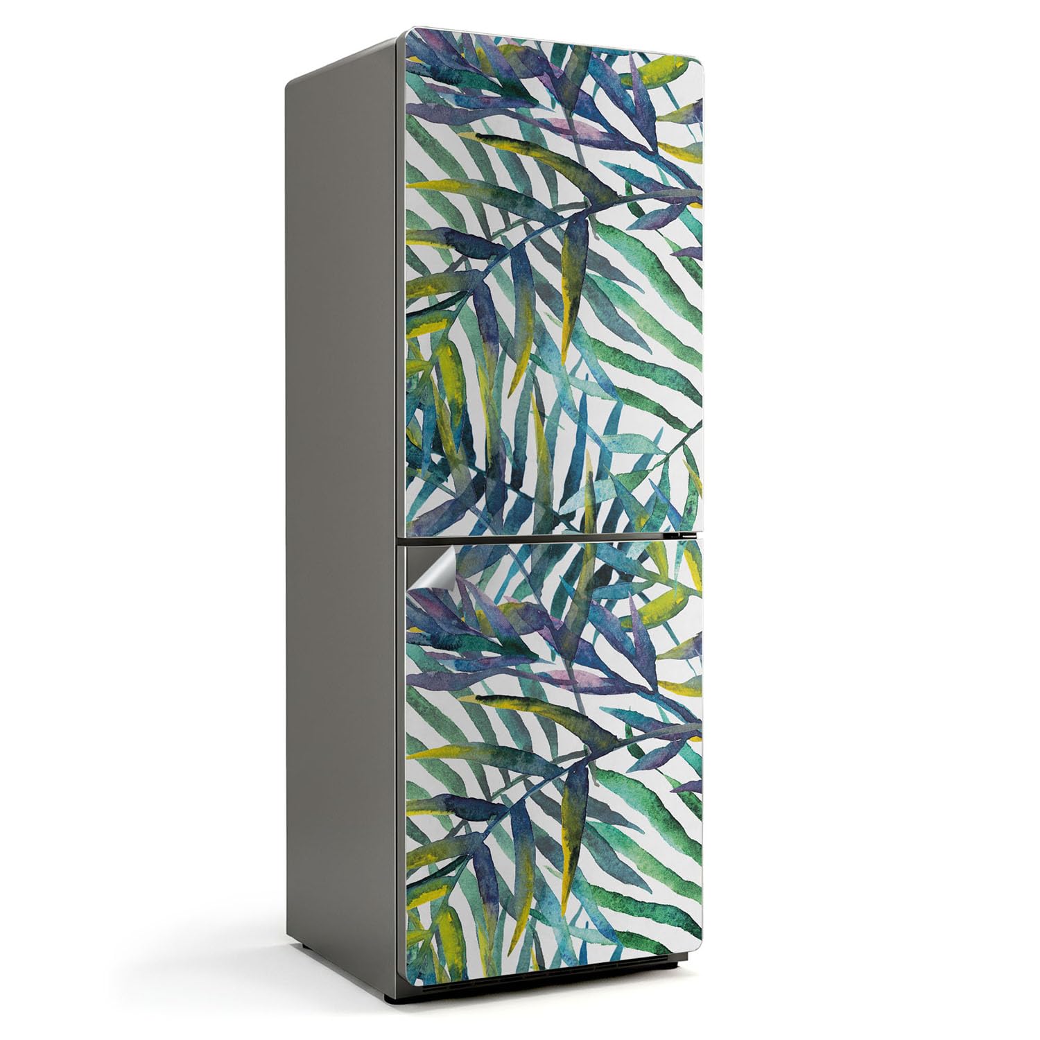 Sticker de cuisine décoration végétale grand frigo 70x190 cm