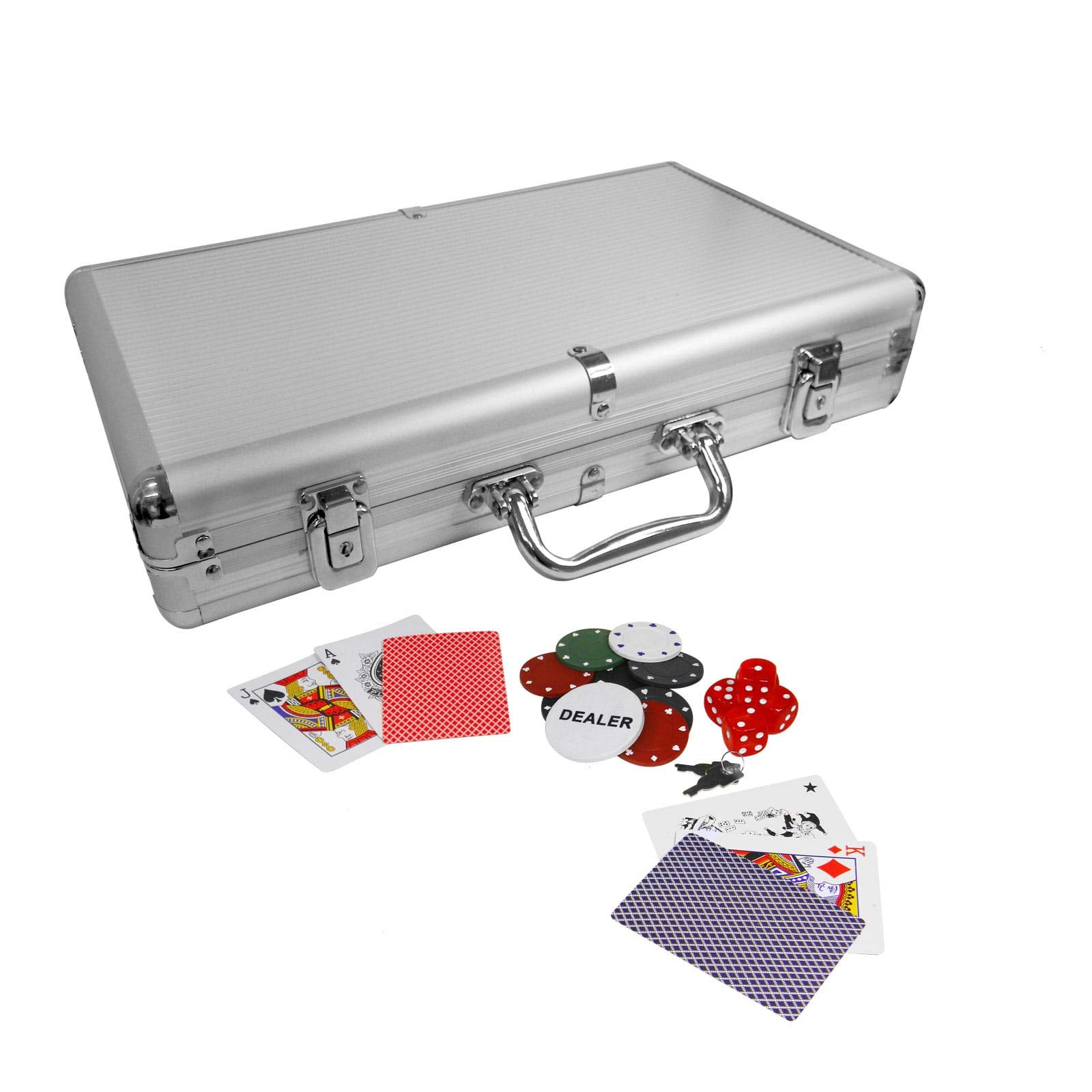 Vingo Jetons de poker Boîtier en aluminium de 300 jetons Ensemble de poker Coffret de poker Vingo Jetons de poker Boîtier en aluminium de 300 jetons Ensemble de poker Coffret de poker