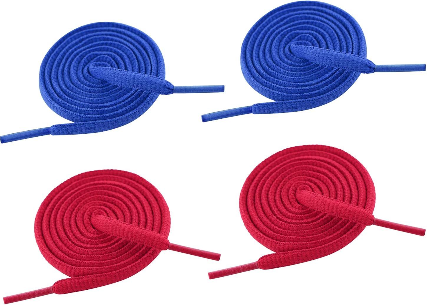 Dedesw Oval Athletic Shoelaces Half Round Shoe Laces for Sneakers Shoe Strings 1/4" Wide