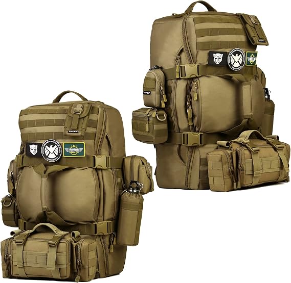 Tactical Hiking Backpack 60L Extra Large Duffle Bag 3 Way Bug Out Molle Survival Rucksack