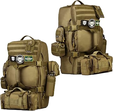 Tactical Hiking Backpack 60L Extra Large Duffle Bag 3 Way Bug Out Molle Survival Rucksack