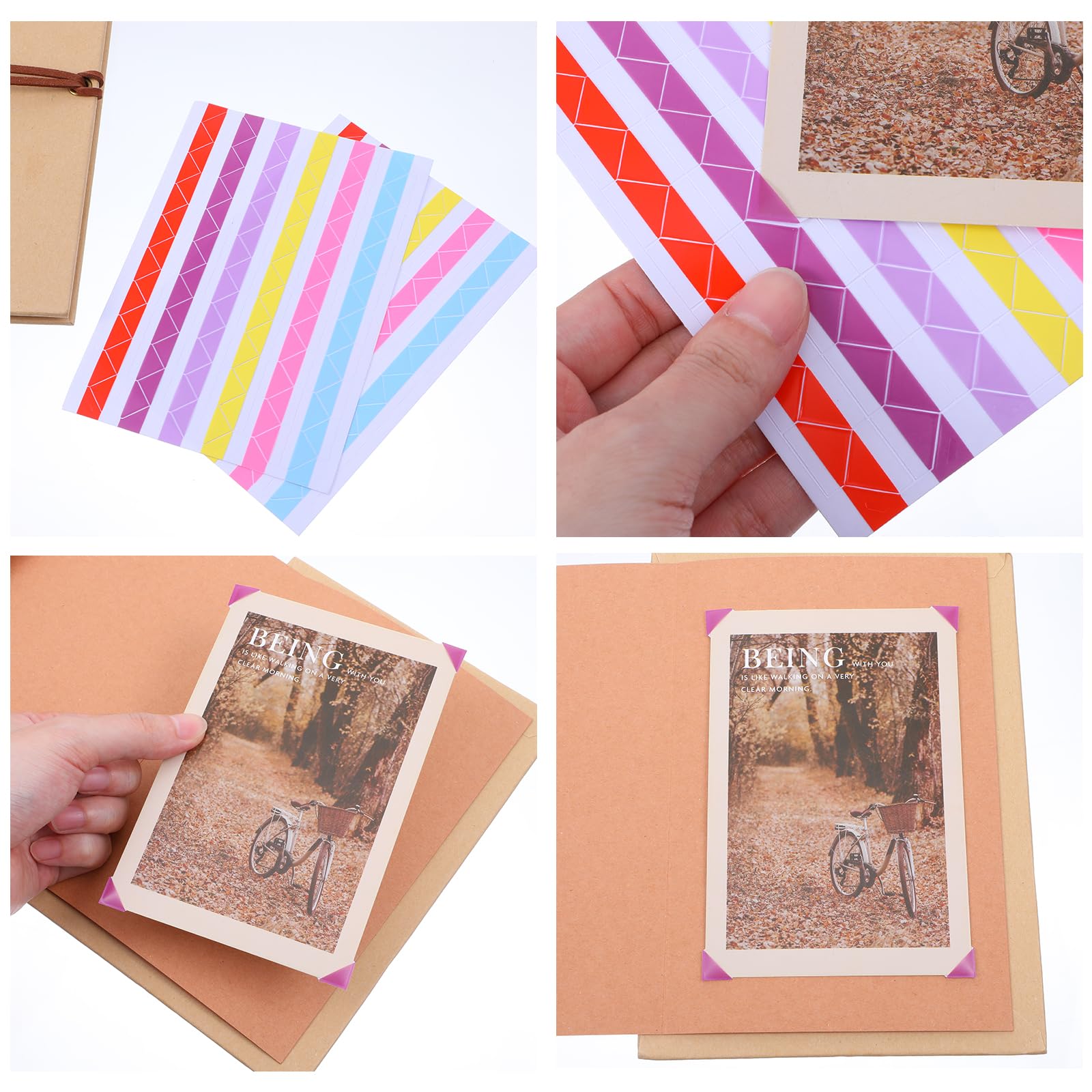 Confezione da 8 album a fisarmonica, 15,2 x 20,3 cm, mini album fotografico