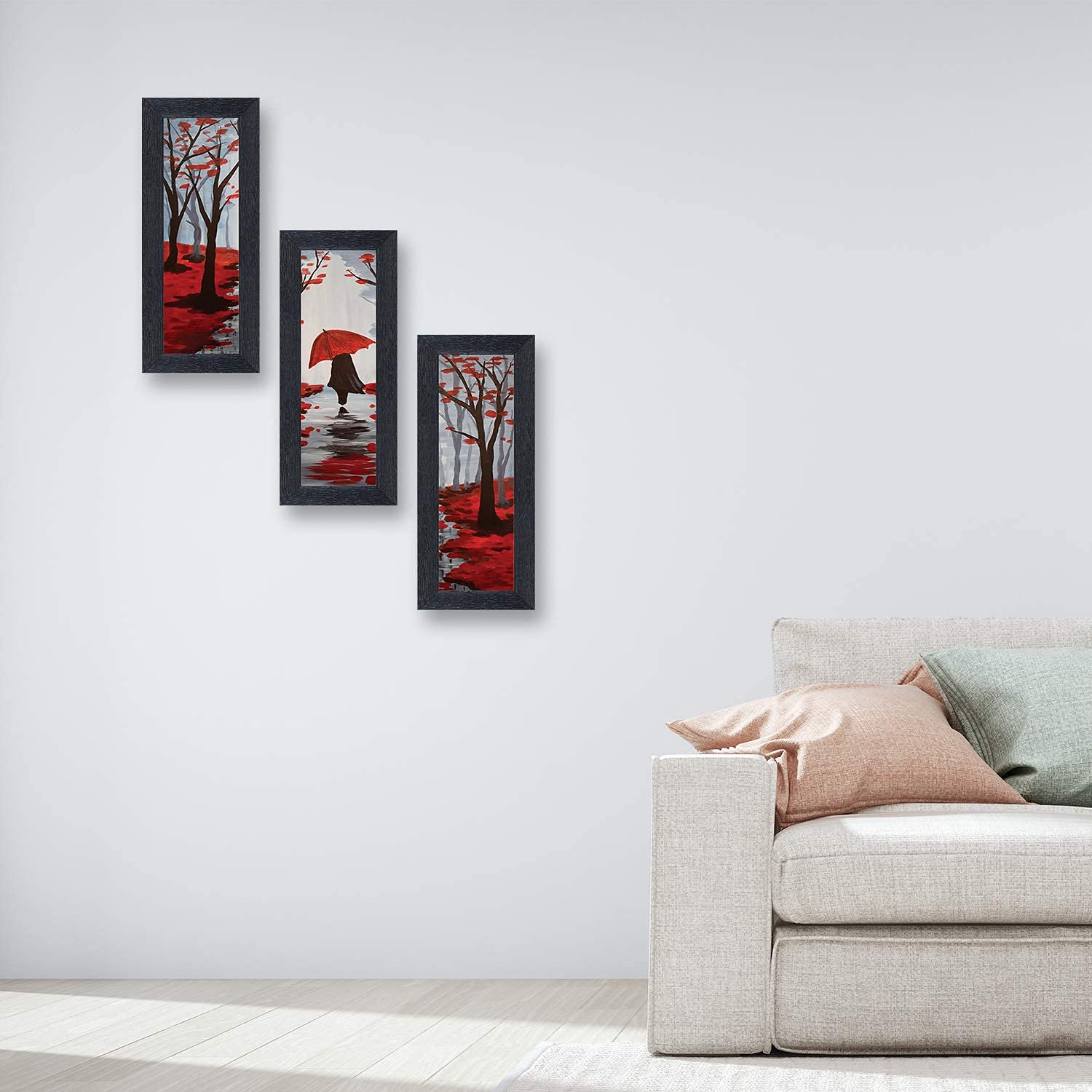 Amazon Brand - Solimo Traveller Painting with Frame, Set of 3