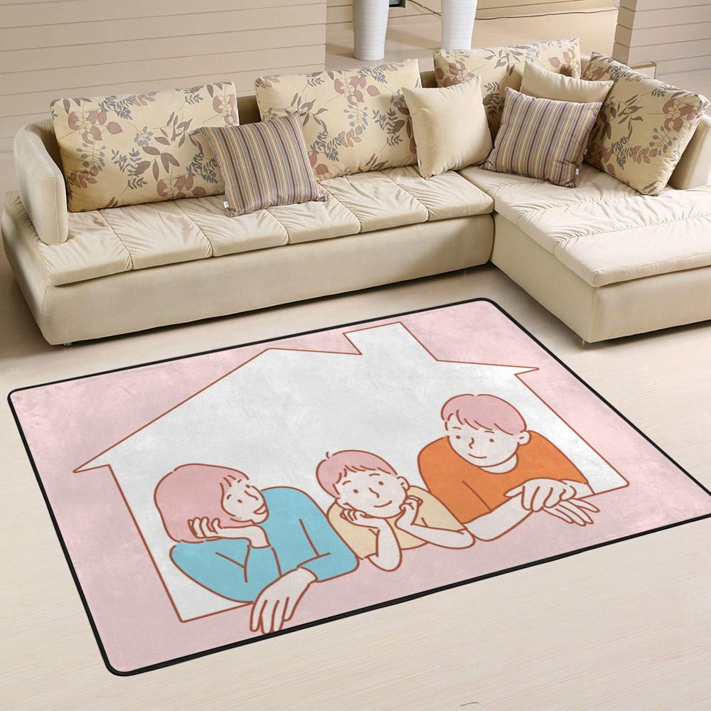 Tapis de maison Ruchen pour salle à manger et salon chaleureux en famille