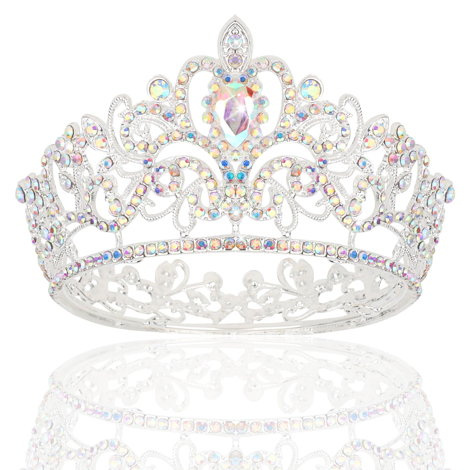 WecoeSmall Crown Tiara for Flower Bouquets Accessories Mini Crown Birthday Crown Cake Decorations Wedding Hair Accessories Ornaments Gifts