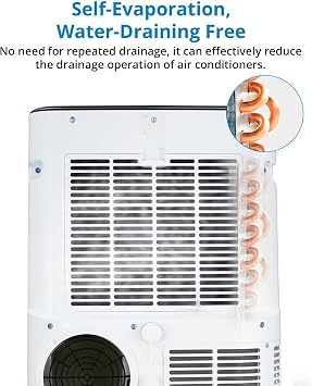 14000 BTU Portable Air Conditioner with Remote Control, 3-in-1 Free Standing Cooling AC Unit with Fan & Dehumidifier for 750 Sq Ft Rooms,Smart/Sleep Mode,3 Speed,Auto Swing,24H Timer