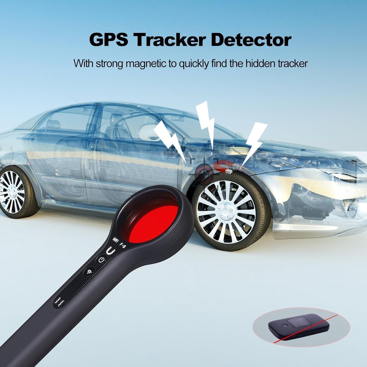 Camera Detector, Hidden Spy Camera Finder, Bug Detectors for Hotel, Bathroom and Travel, GPS Tracker Wireless Signal Scanner, 4 Levels Sensitivity,Anti-Theft Ink - Image 6