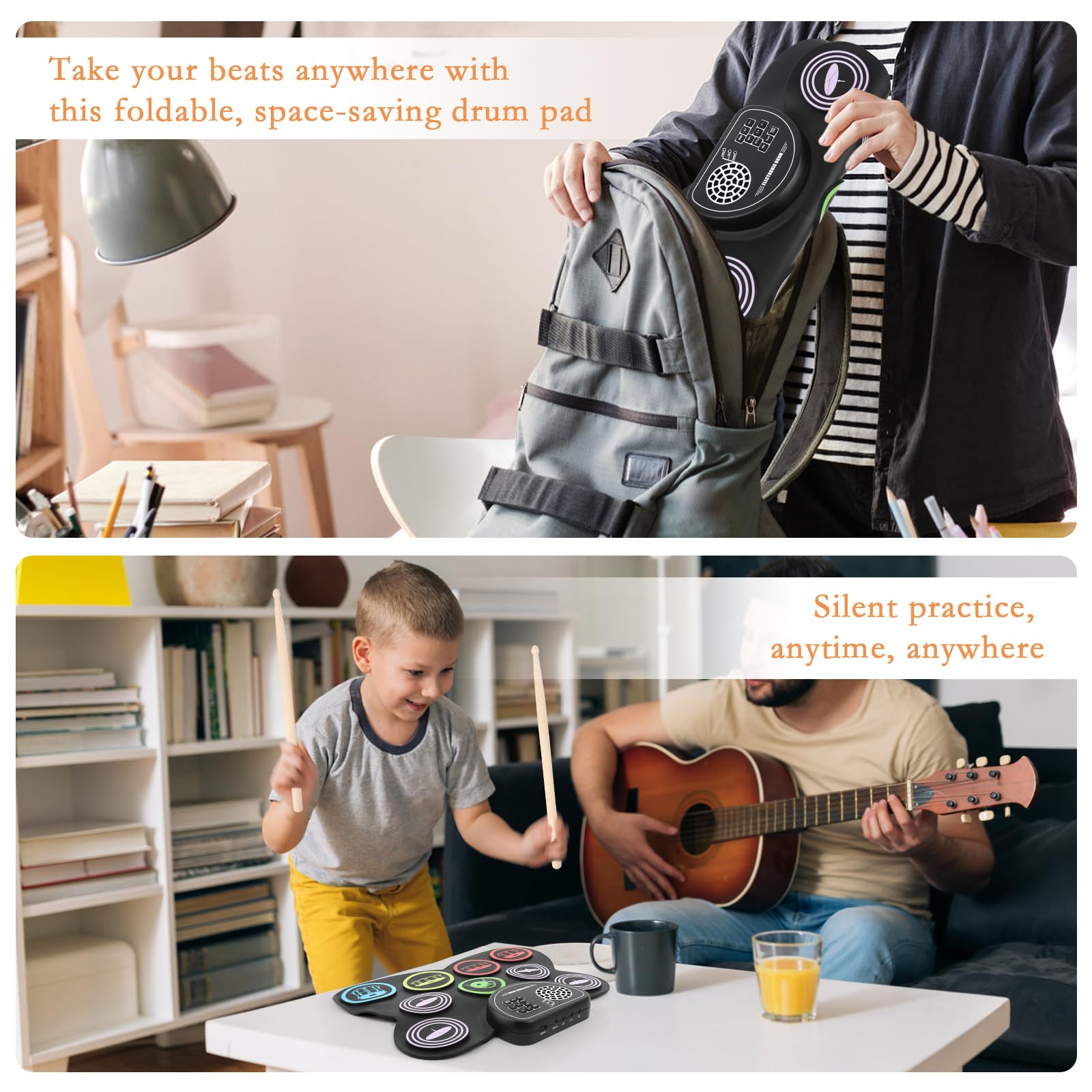Batteria Elettronica per Adulti e Bambini - Strumento Musicale Professionale con Cuffie, Luci e Effetti Sonori - Ideale per Principianti ed Esperti