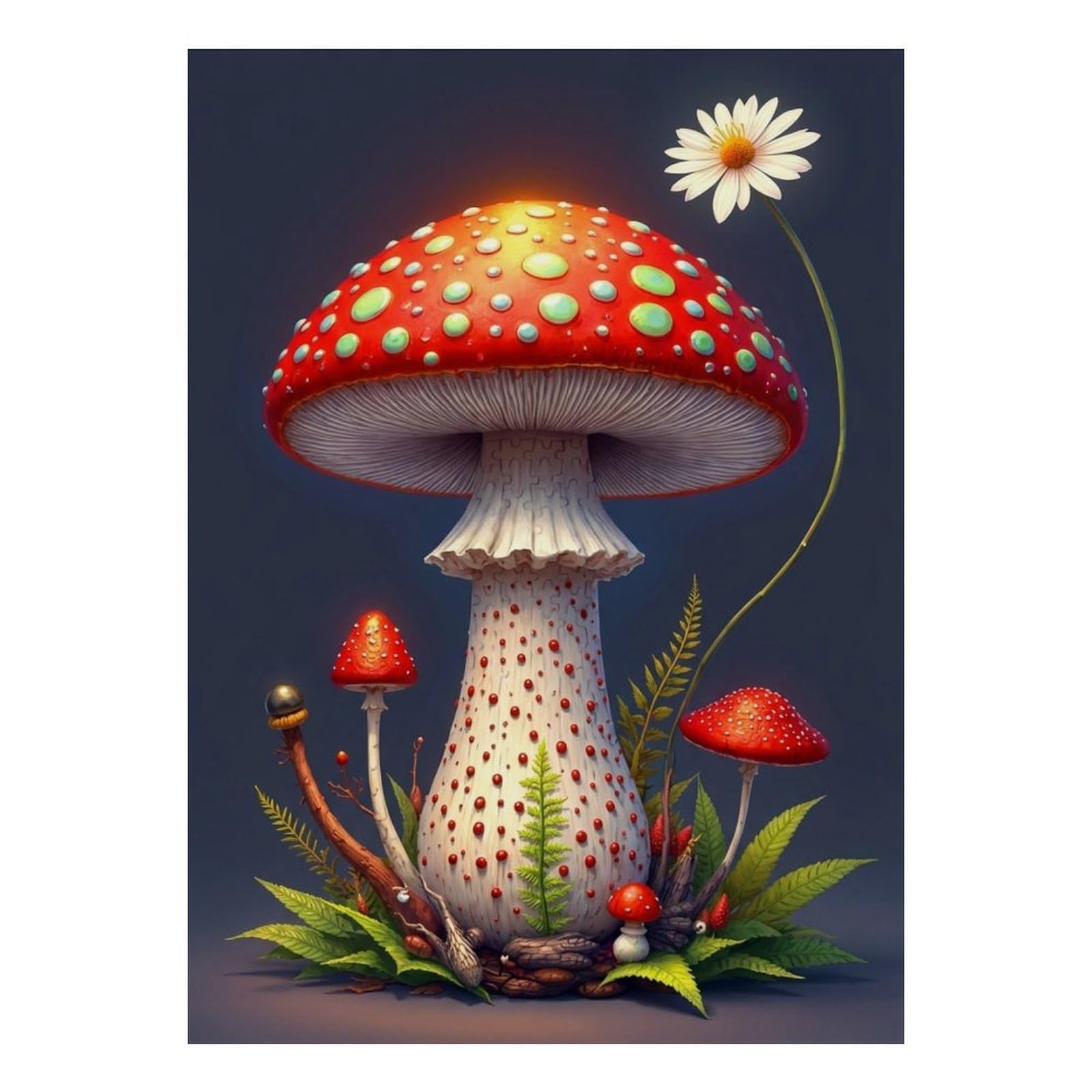 1000 Piece Mini Jigsaw Puzzle for Adults Mushroom Fern Flower Gift Idea — image 1