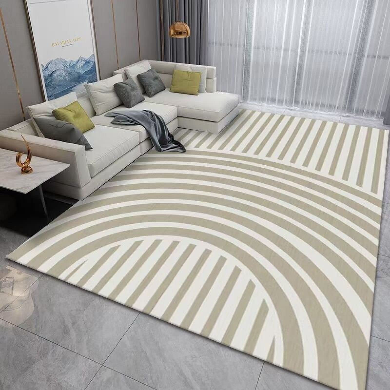 NW Modern Line Living Room Rectangular Carpet Home Sofa Carpet Fresh Bedroom Floor Mat Large Area Home Bay Window Mat
