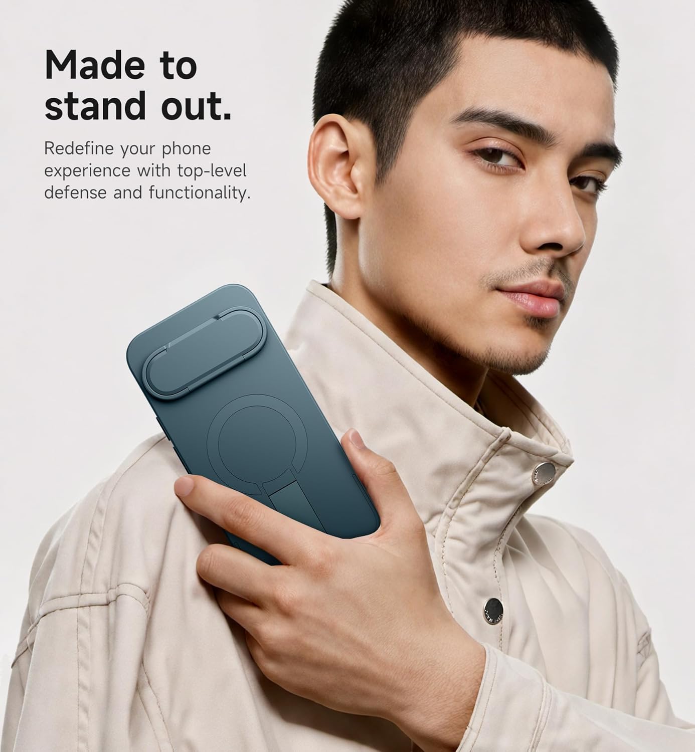 SURITCH for Google Pixel 10/10 Pro Phone Case, Compatible with MagSafe, Protective Cover with Camera Cover & Adjustable Metal Kickstand for Pixel 10/10 Pro 2025 -Lake Green