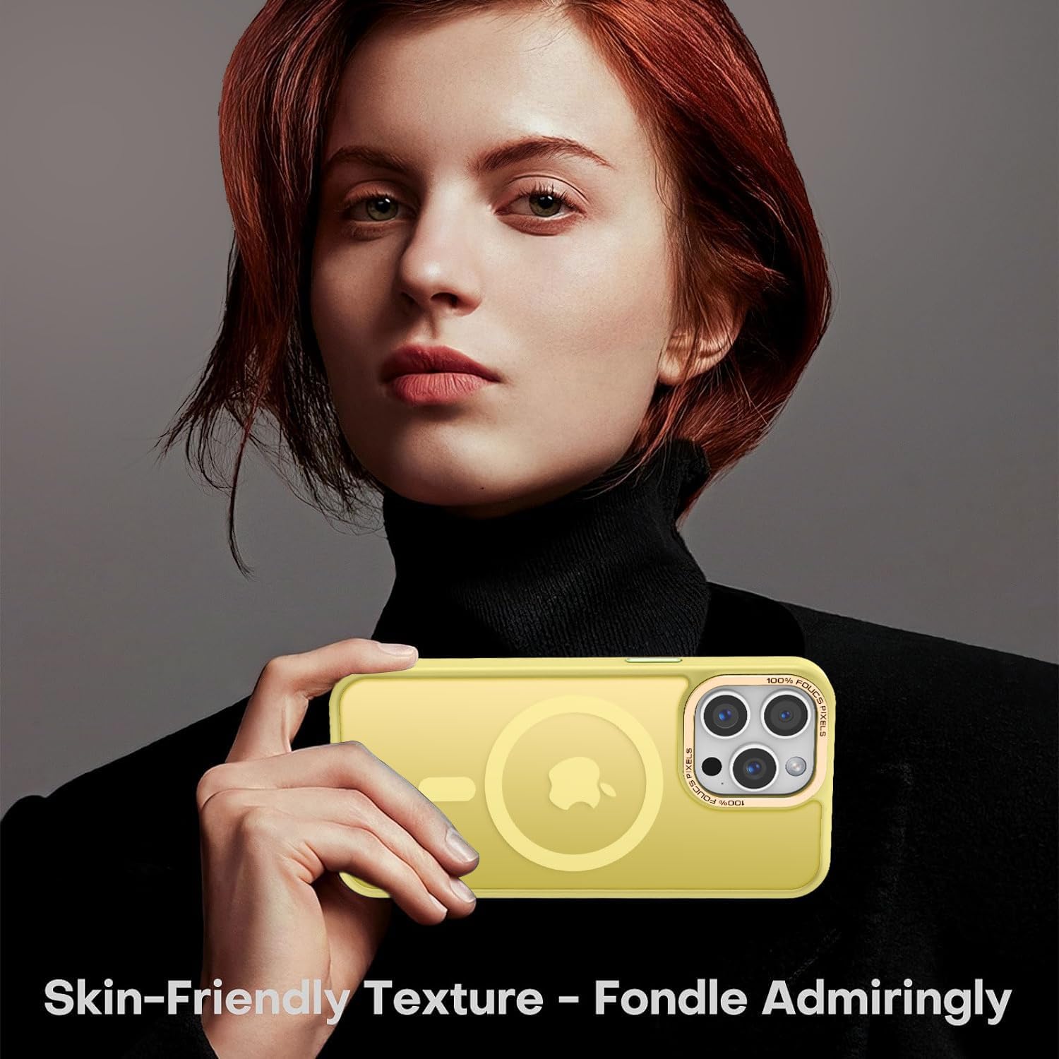 Newfuture Designed for iPhone 14 Pro Max Case with Magnetic [13 FT Military Drop Protection] [Compatible with Magsafe] Slim Translucent Matte Shockproof with Anti-Fingerprint Phone Case, Yellow - Image 7