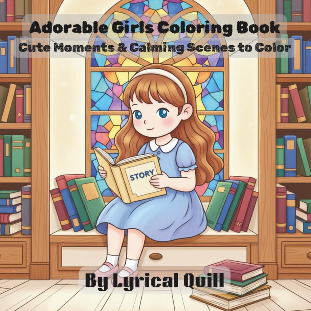 Adorable Girls Coloring Book: Cute Moments & Calming Scenes to Color