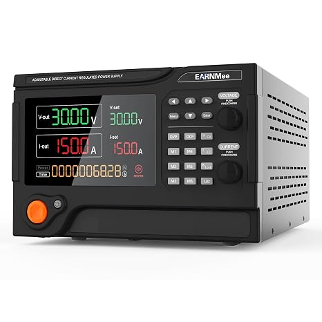 DC Power Supply 30V 150A,4500W High Power,Programmable Variable Adjustable Switching Regulated DC Bench Power Supply with Precision Encoder Knob,PC Software Control,Precision 4-Digits Display