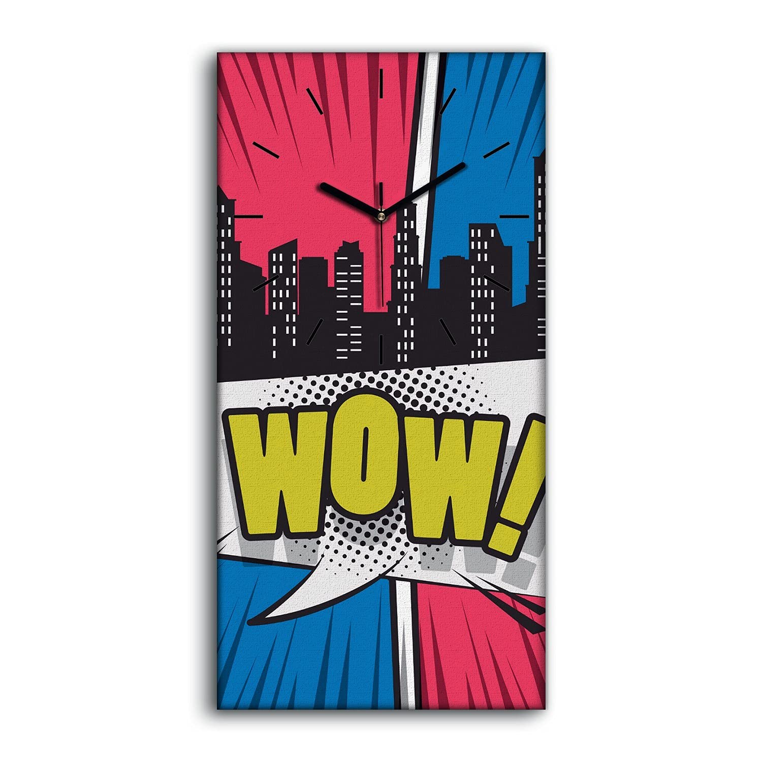 Horloge Toile Design Bande Dessinée pour une Ambiance de Chambre d'Enfant ou Bureau Graphique