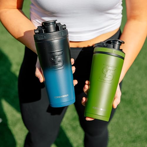 Miniatura 6 de Ice Shaker - Batidor de proteínas de acero inoxidable de 26 onzas, como se vio en Shark Tank, reutilizable, botella de agua para el gimnasio, color