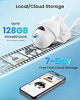 Vista 7 de ANRAN 2K Solar Security Camera Outdoor Wireless, WiFi Camera Battery-Powered with 360° PTZ for Home Security, 3MP Color Night Vision, PIR Motion