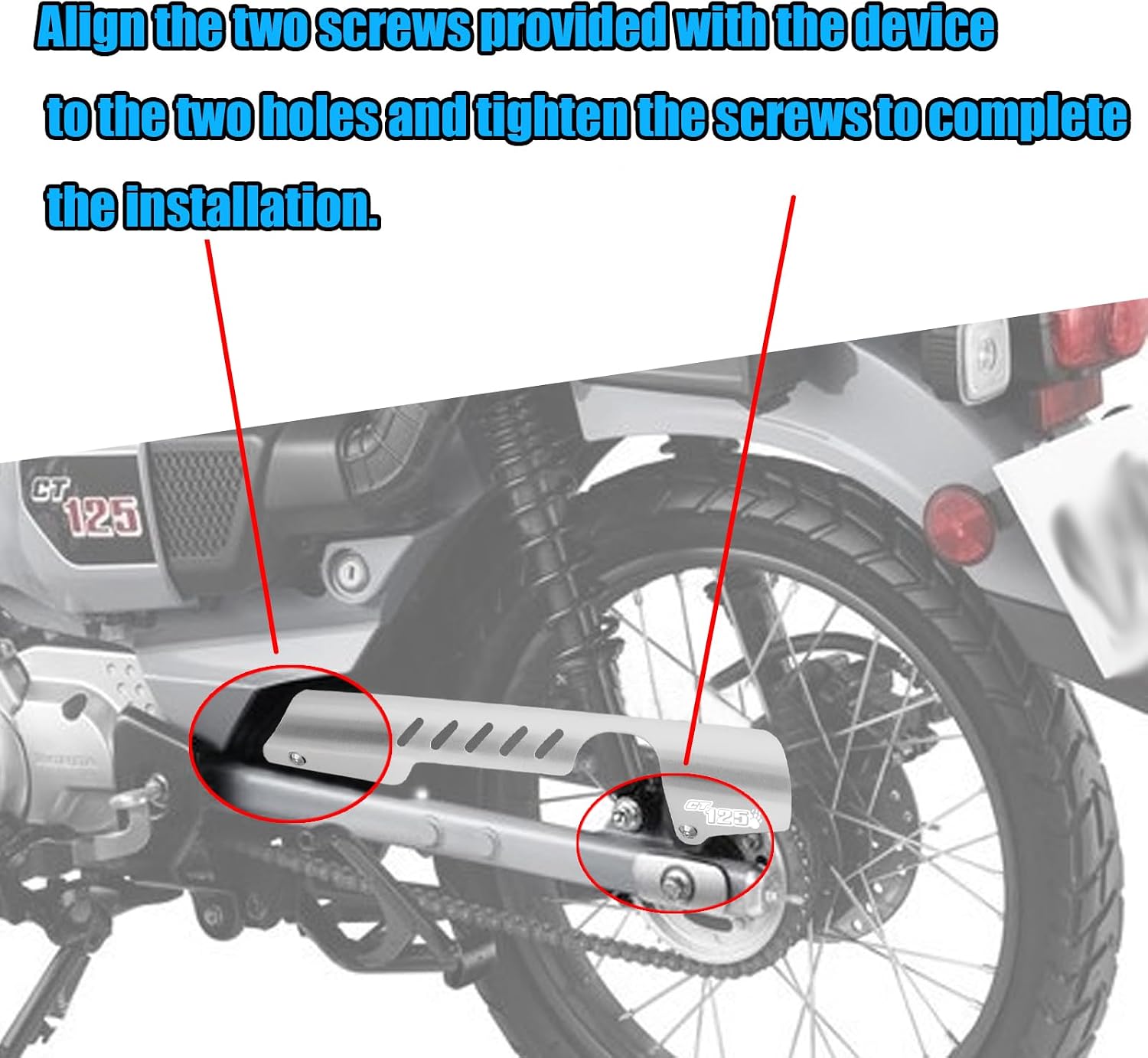 for CT125 CT 125 ct125 Hunter Cub Trail HunterCub 125 2025 Motorcycle Chain Chain Guard Chain Steel Pipe ct125 ct 125 2020-2025 Motorcycle Accessories (Black)