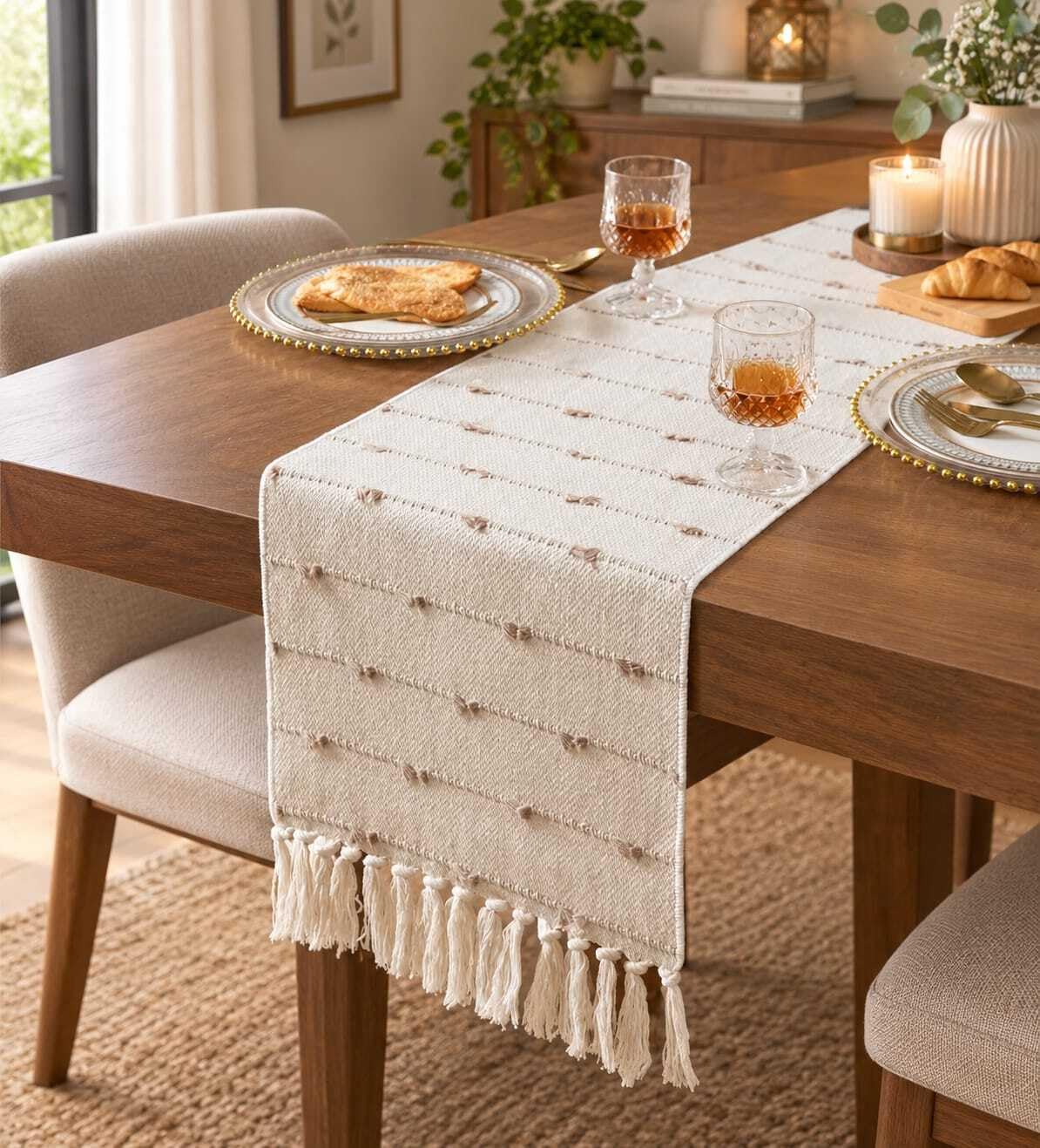 TARANTARAN Table Runner - Yellow & Black Striped -7 TARANTARAN Table Runner - Yellow & Black Striped -7