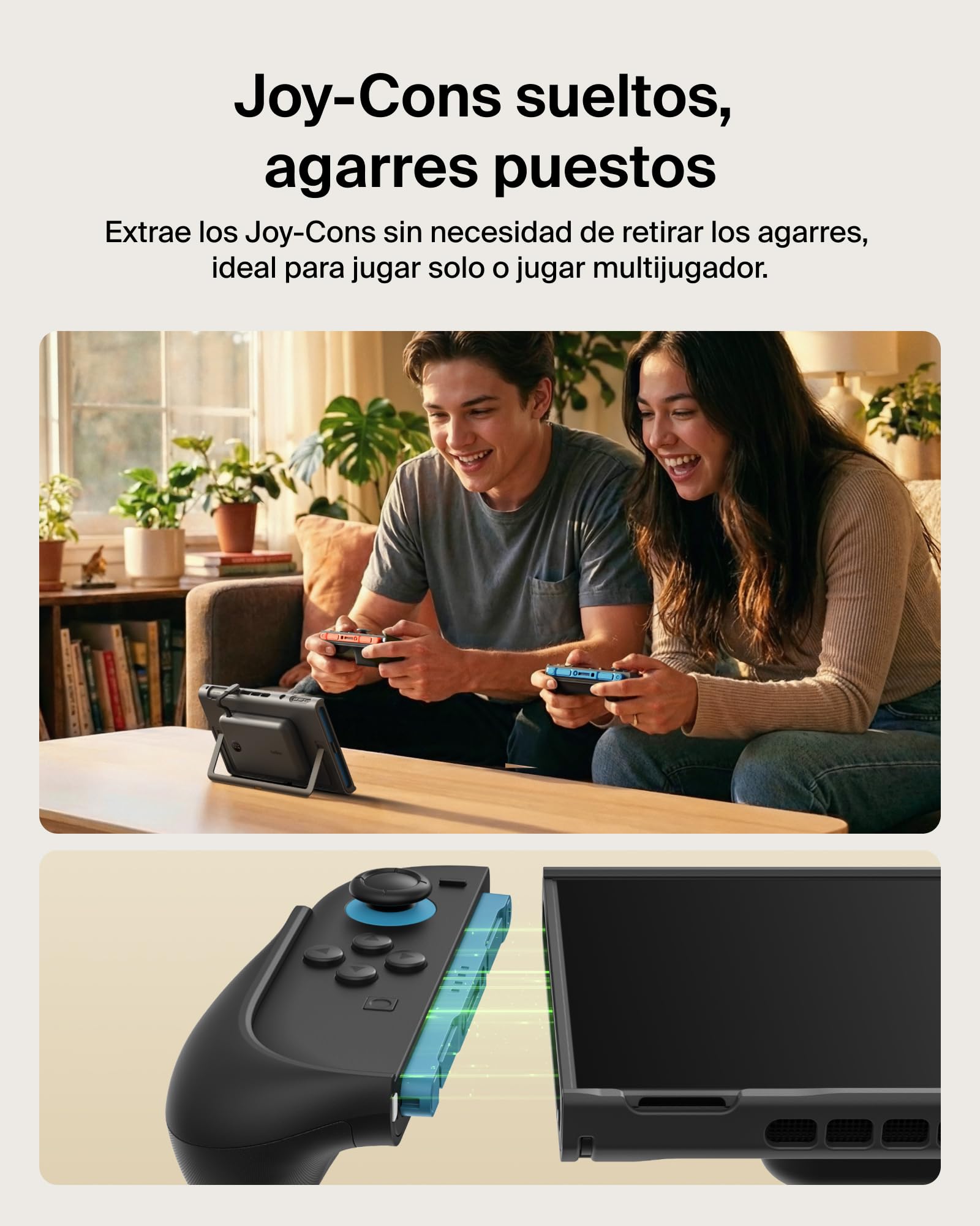 Belkin Gaming Agarres con Batería Externa 10000mAh Nintendo Switch 2 -Negro | Power Bank Magnético Extraíble 10000 mAh, 30W, Compatible con el Soporte, Empuñaduras Ergonómicas Antideslizantes y Pantalla