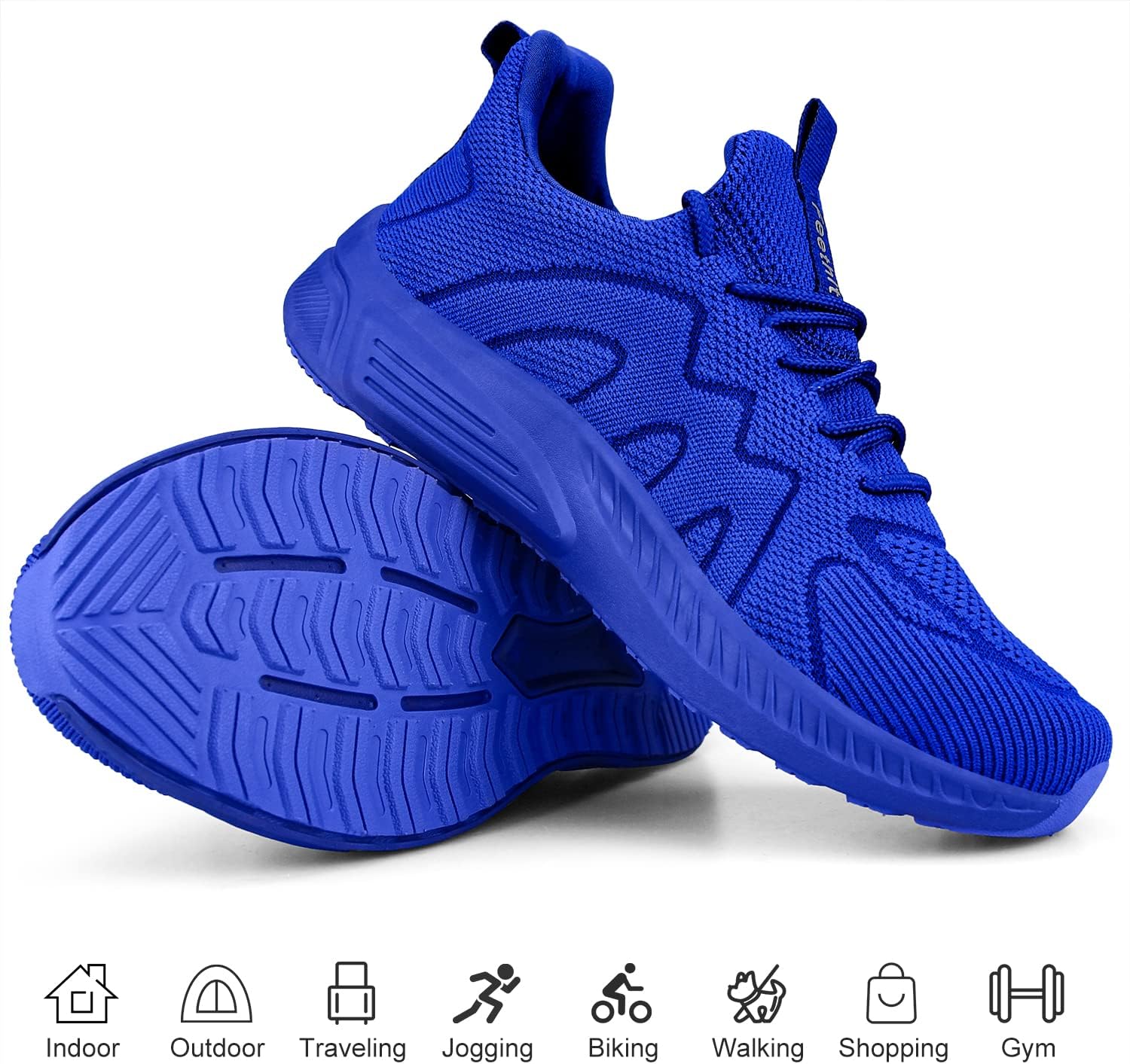 Feethit Mens Non Slip Walking Sneakers Lightweight Breathable Slip on Running Shoes Athletic Gym Tennis Shoes for Men - Image 6