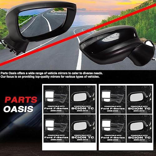 Miniatura 3 de MA1321207 Espejo lateral del pasajero compatible para Mazda CX-5 2015-2016 Power Manual plegable no calentado pintable con luz de señal sin BSD