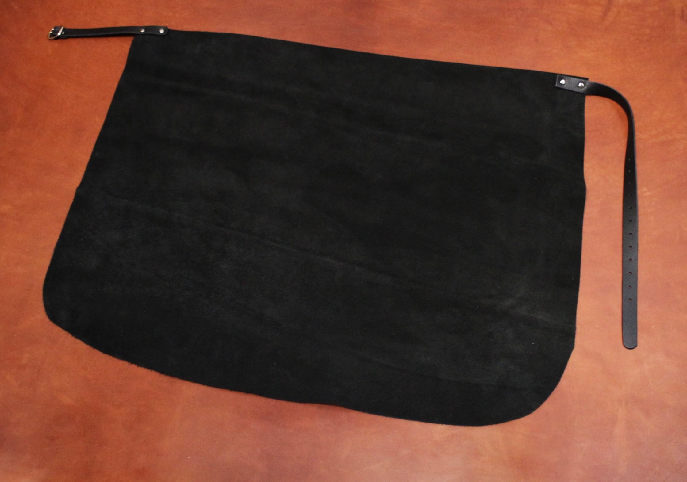 Tablier en cuir extra résistant | Tablier à ceinture, tablier de hanche, tablier en cuir | Cuir velours solide comme tablier de soudure, tablier forgé, tablier de menuisier, avec et