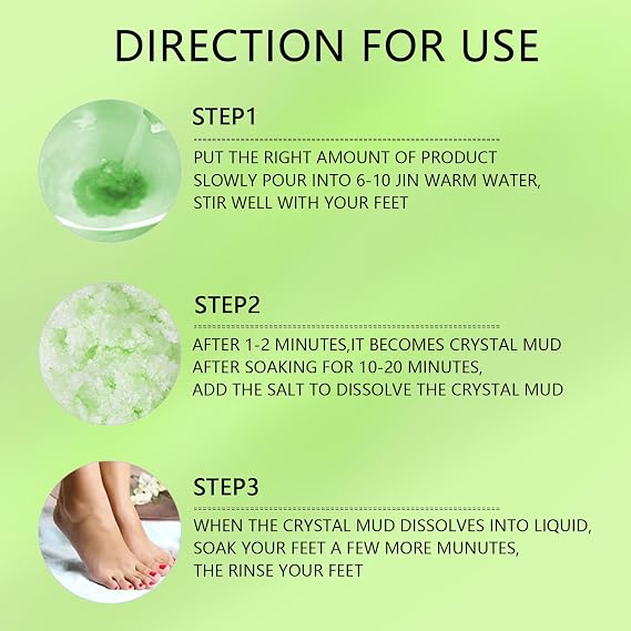 Jelly Spa Bath, Jelly Pedicure Foot Soak Packets, Foot Bath Salts Pedicure Foot Soak for Foot Care