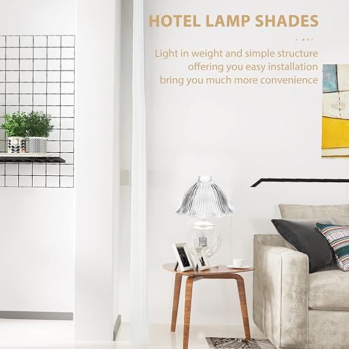 Miniatura 3 de SHERCHPRY Pantalla de lámpara colgante de cristal, pantalla de luz de mesa de cristal, cubierta de aplique de pared vintage, reemplazo de pantalla