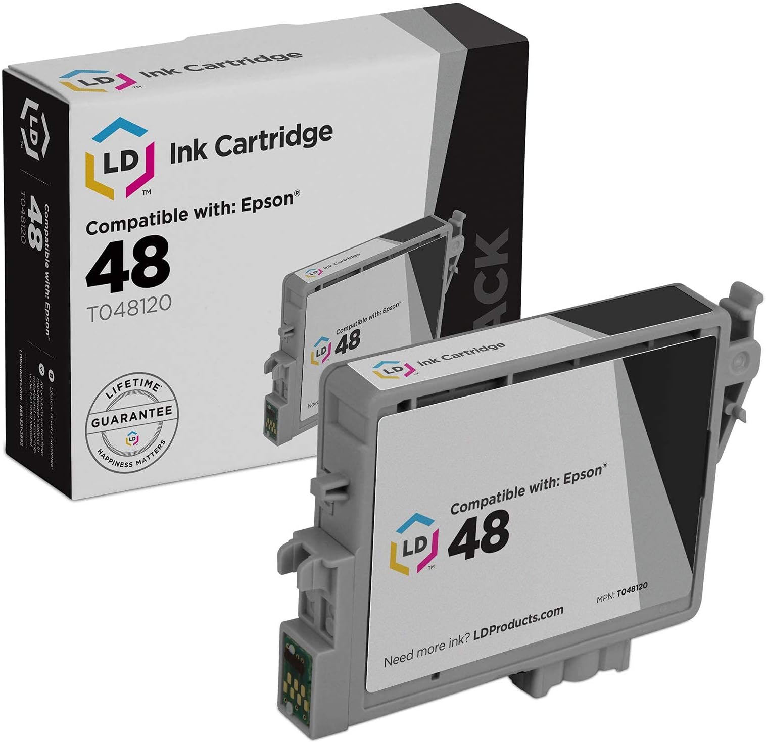 LD Products Remanufactured Ink Cartridge Replacement for Epson T0481 ( Black )