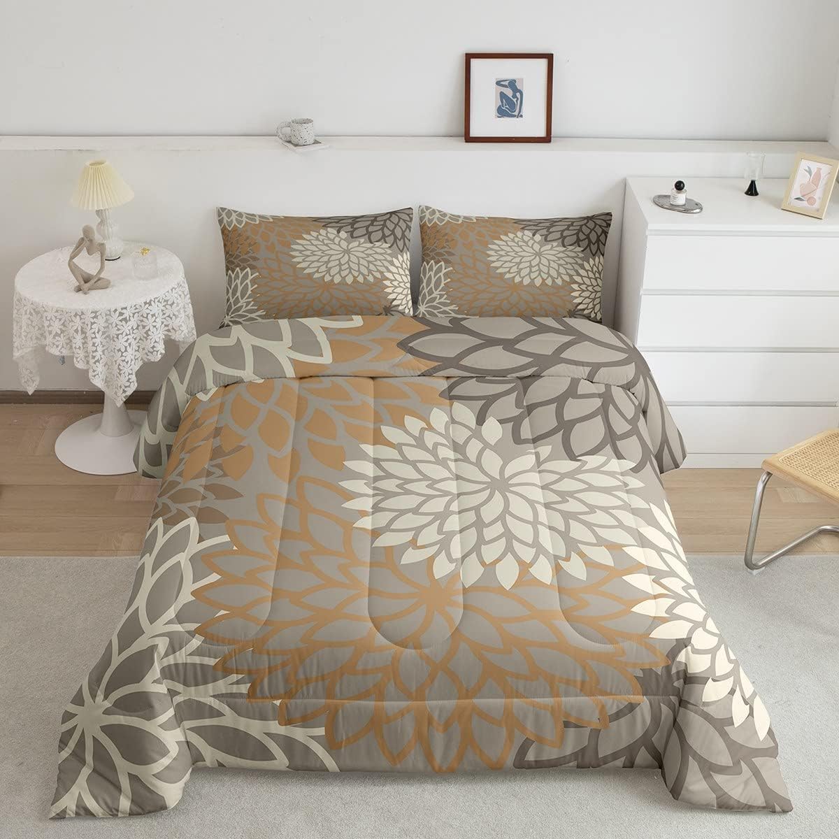 Erosebridal Aztec Dahlia Comforter Set for Adult Women