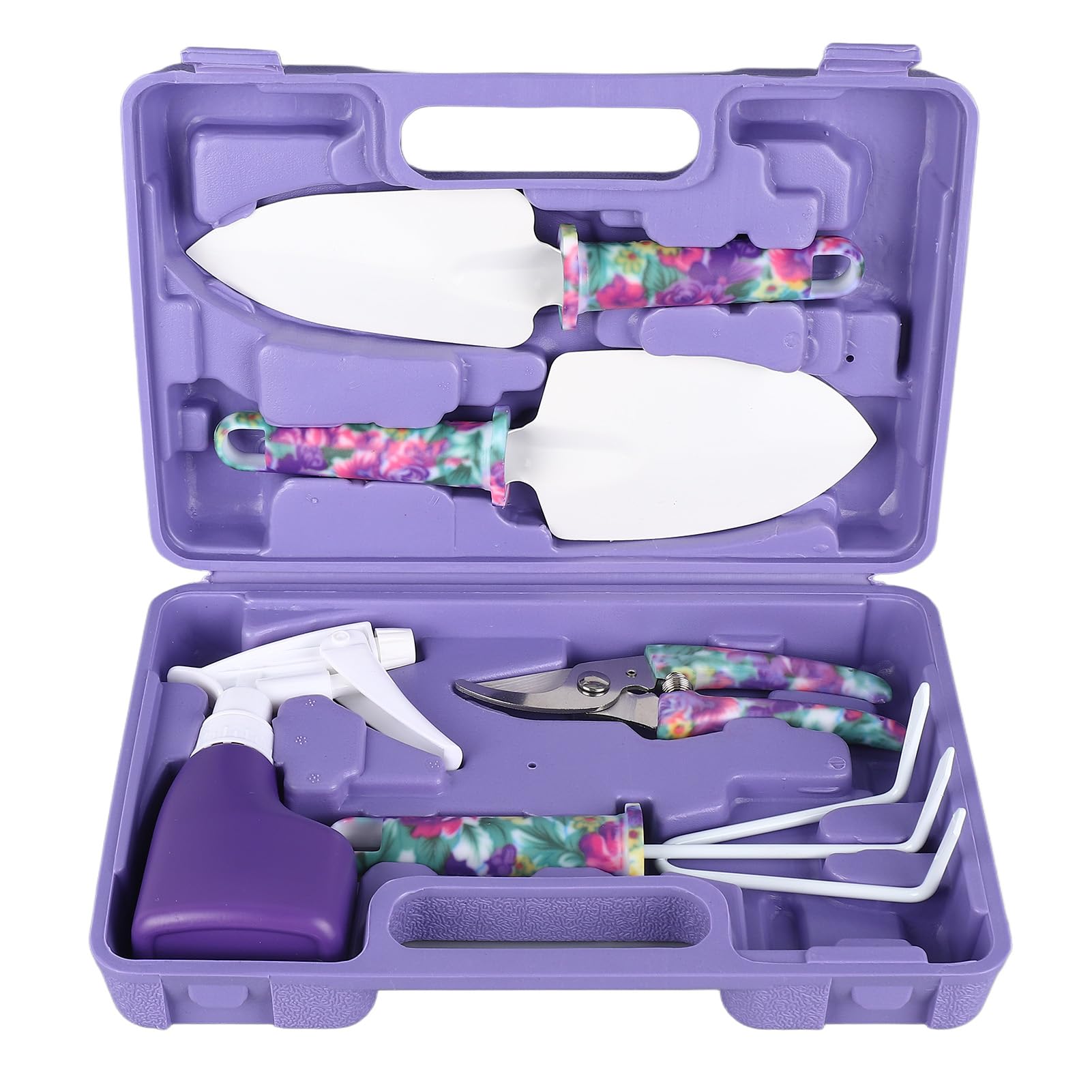 Set Attrezzi Giardinaggio 12 Pezzi In Acciaio Inox Con Borsa Impermeabile Motivo Girasole E Manici In Legno