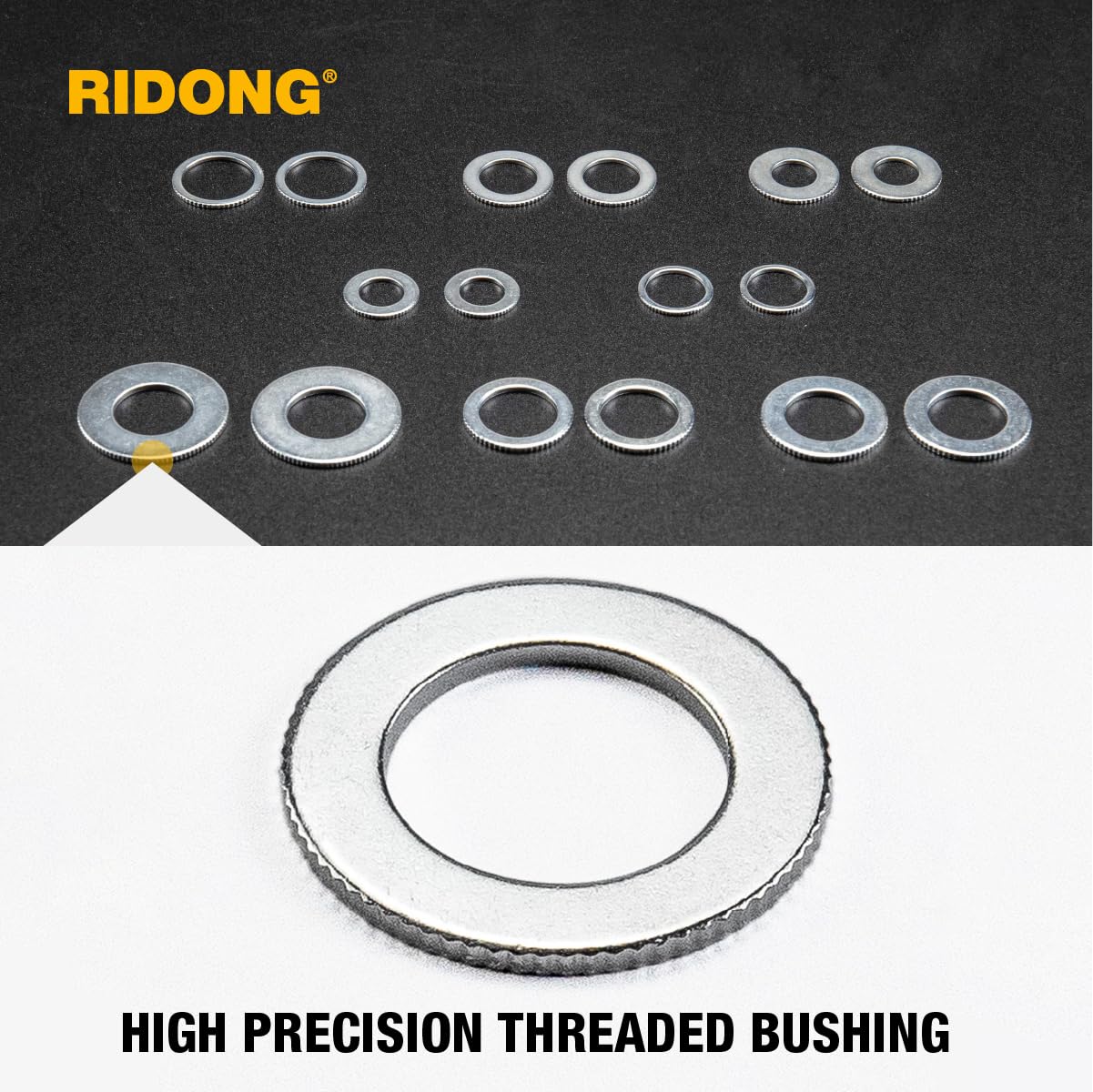 8PCS Brass Saw Blade Bushings - 20mm To 1/2" Arbor Adapter Washers (1mm Thickness) - View #4