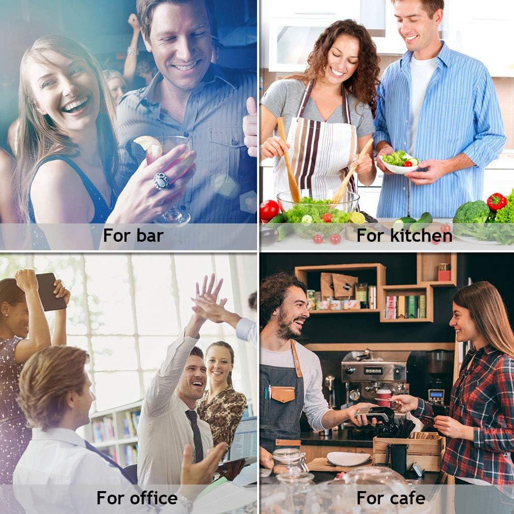 Dkeli Bar Stools Metal Counter Barstool Indoor-Outdoor Stackable Stools 24 Inch Backless Kitchen Restaurant Dining Chairs Patio Bistro Pub Trattoria Tolix Industrial Stools, Set of 4, Black