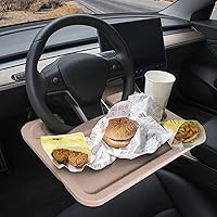Vista 2 de Bandeja para volante para computadora portátil y alimentos, bandejas universales para automóvil, accesorios para volante, escritorio, soporte