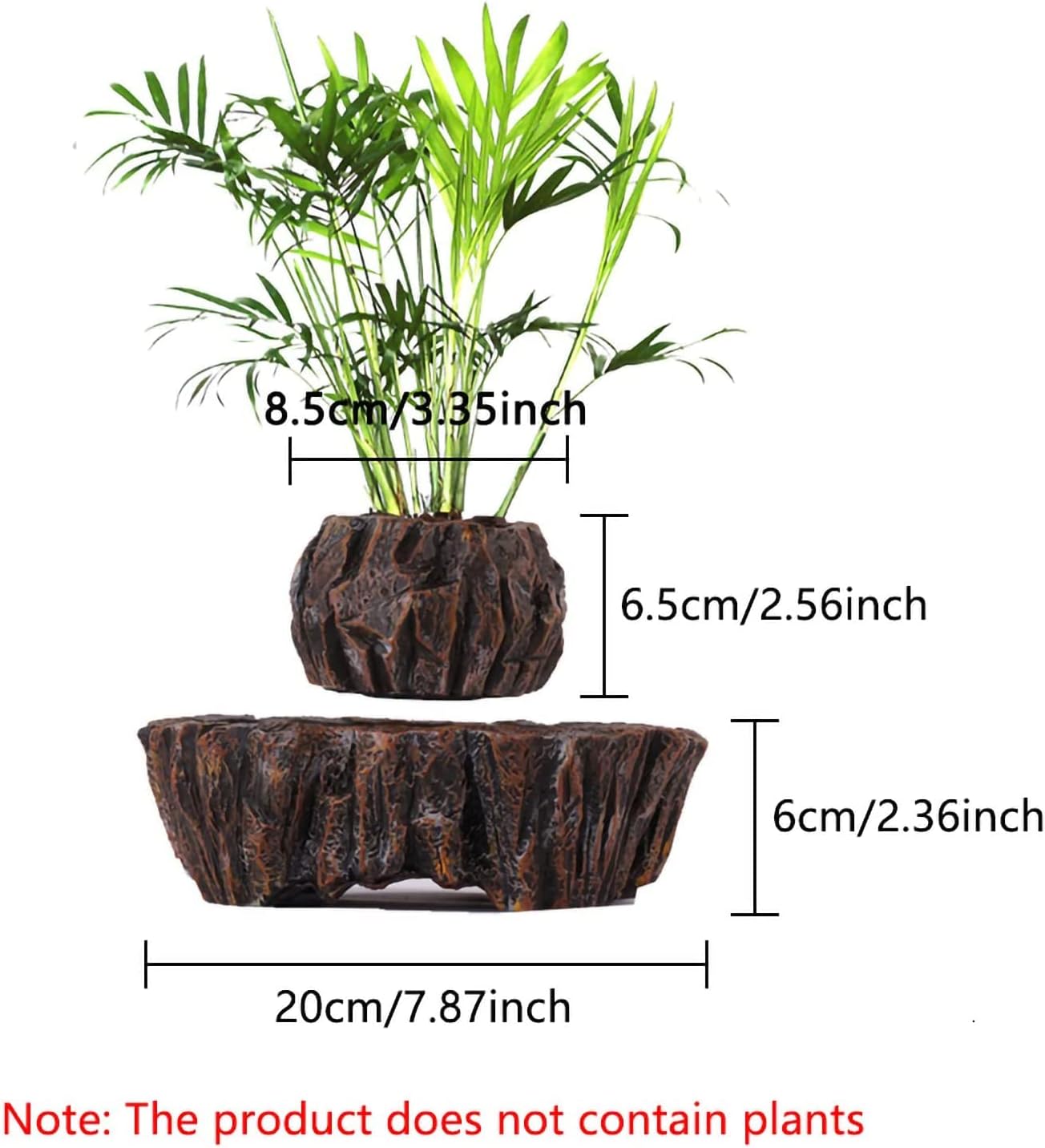 Levitating Plant Pot Magnetic Floating Plant Pot 360 Degree Rotating Bonsai Home Desk Decor for Living Room Office bar Birthday Gift