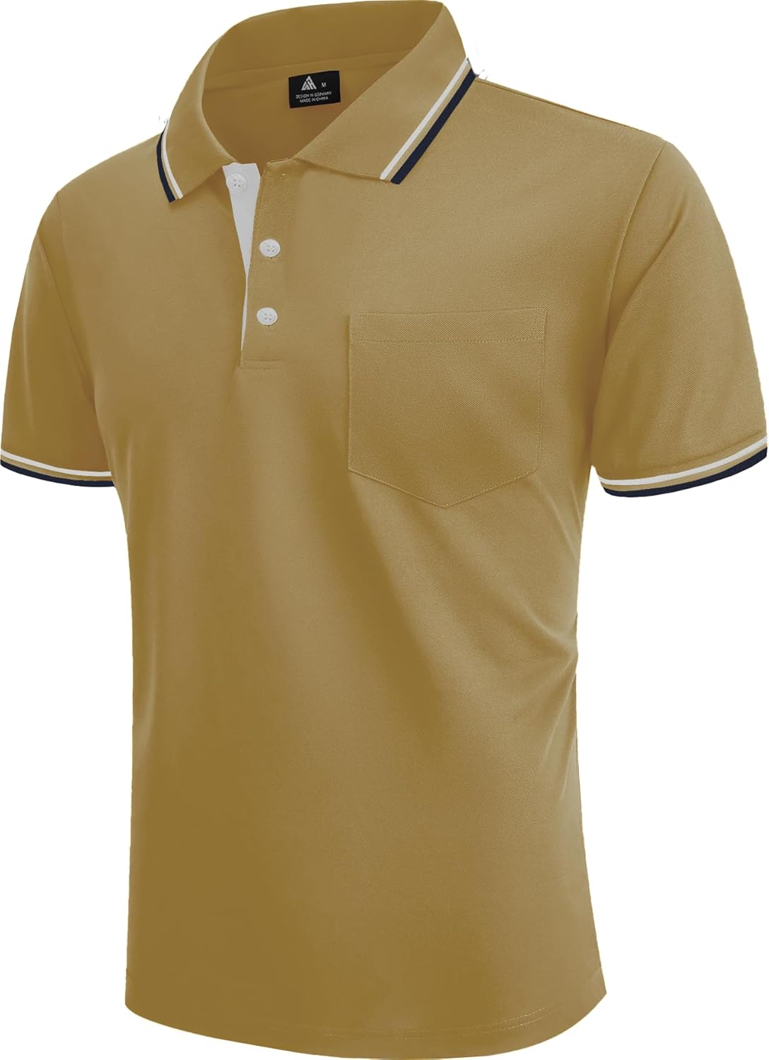ZITY 5 Pack Men Polo Shirts Short Sleeve with Pocket Wicking Golf Shirts for Men Casual Collared T-Shirts