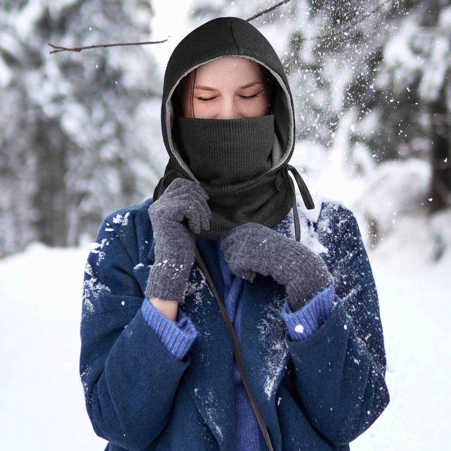 HASAGEI Balaclava Women Ski Mask for Women Men Windproof Thermal Hood Winter Neck Warmer with Plush Lining
