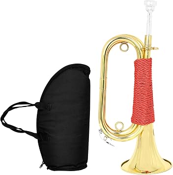 Brass Cavalry Bugle Orchestras Instrument Gold Plated Beginner Friendly Bugle For Honors Guards Festivals School Band Trumpet