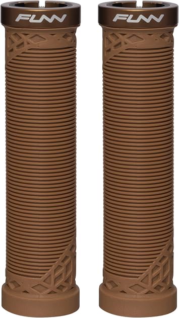 Funn Hilt Mountain Bike Handlebar Grips with Single Lock On Clamp, Lightweight and Ergonomic Bicycle Handlebar Grips with 22 mm Inner Diameter, Unique Patterned Bicycle Grips for MTB/BMX