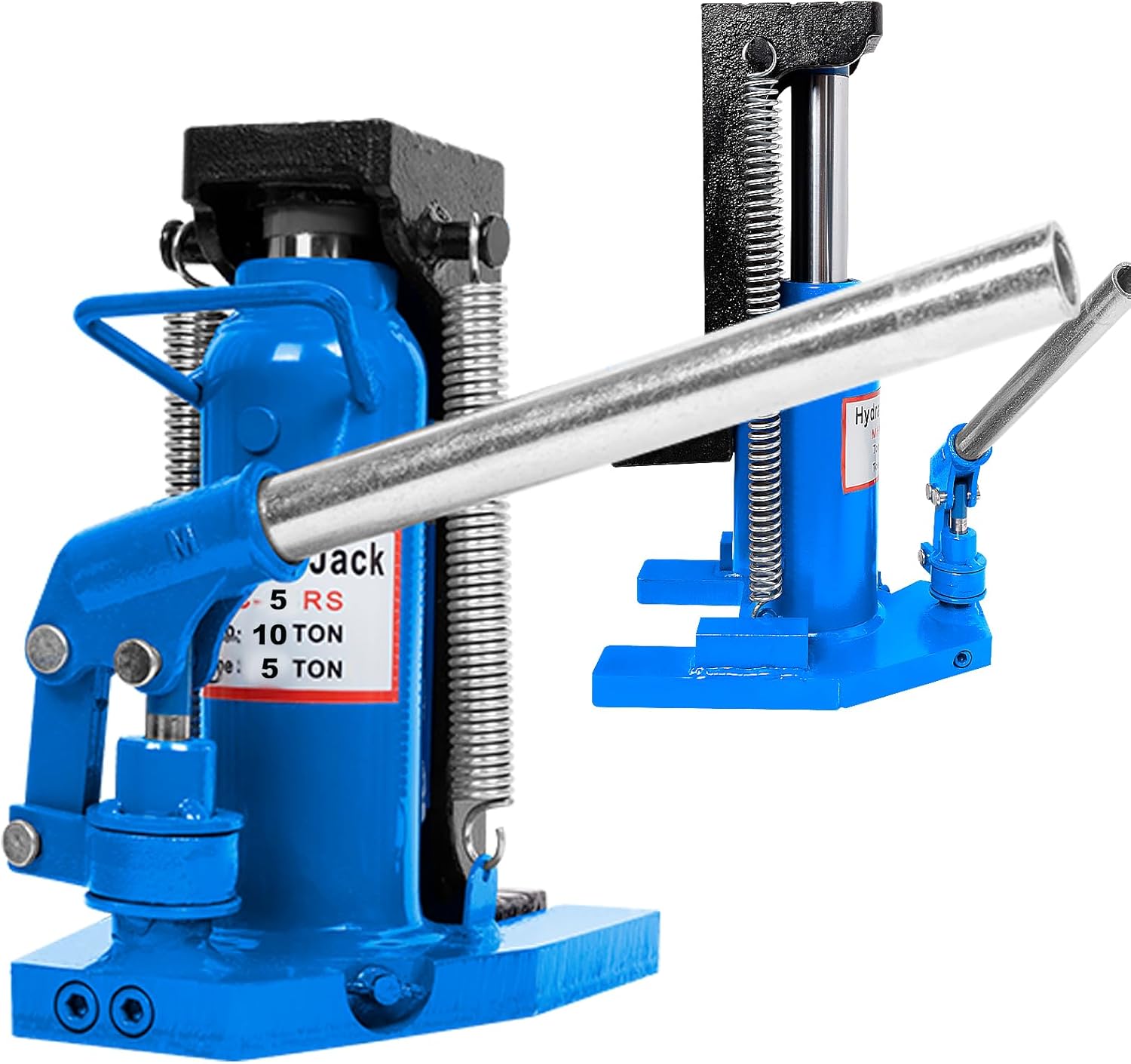 Toe Jack Hydraulic Lift 5T on Top Lift Jack,2.5T on Toe Jack Liftwith Manual Hand Pump for Lifting Farm Vehicles, Heavy-Duty Machinery, Lift Capacity 2.5-5 Ton (5T)