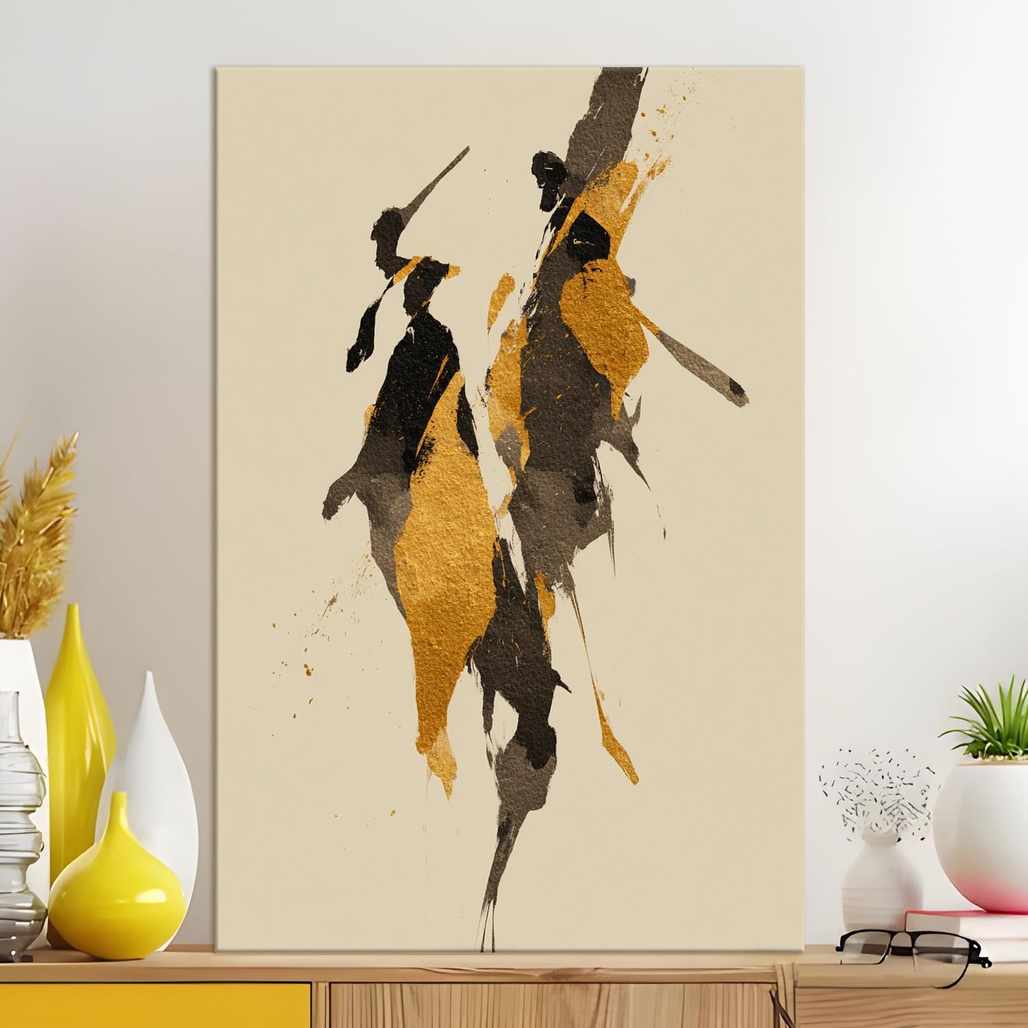 - Abstract Wall Art | Ready to Hang | HD Canvas Print Wrapped Painting for Home & Office Décor | Size: 20x30 Inch | DS 2519 (A)